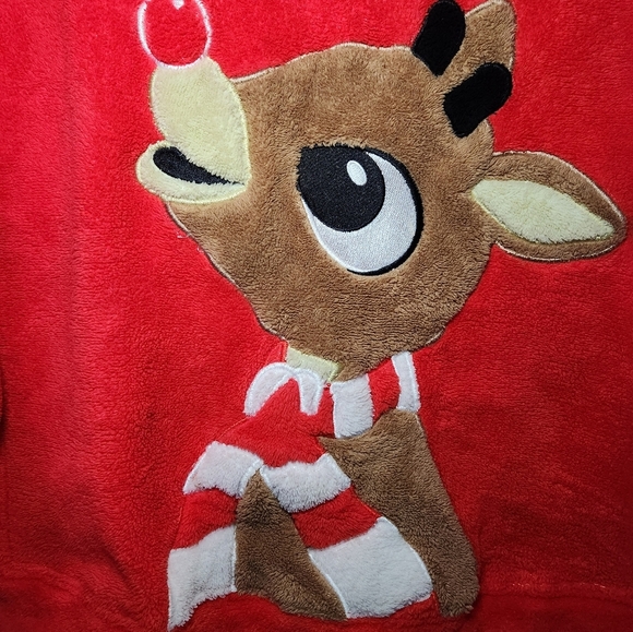 Rudolph Red Nosed Reindeer Christmas Long Sleeve Fleece Wms Size Small - Picture 2 of 7